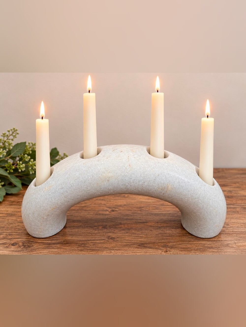 Marble Stone Arch 4 Candle Holder